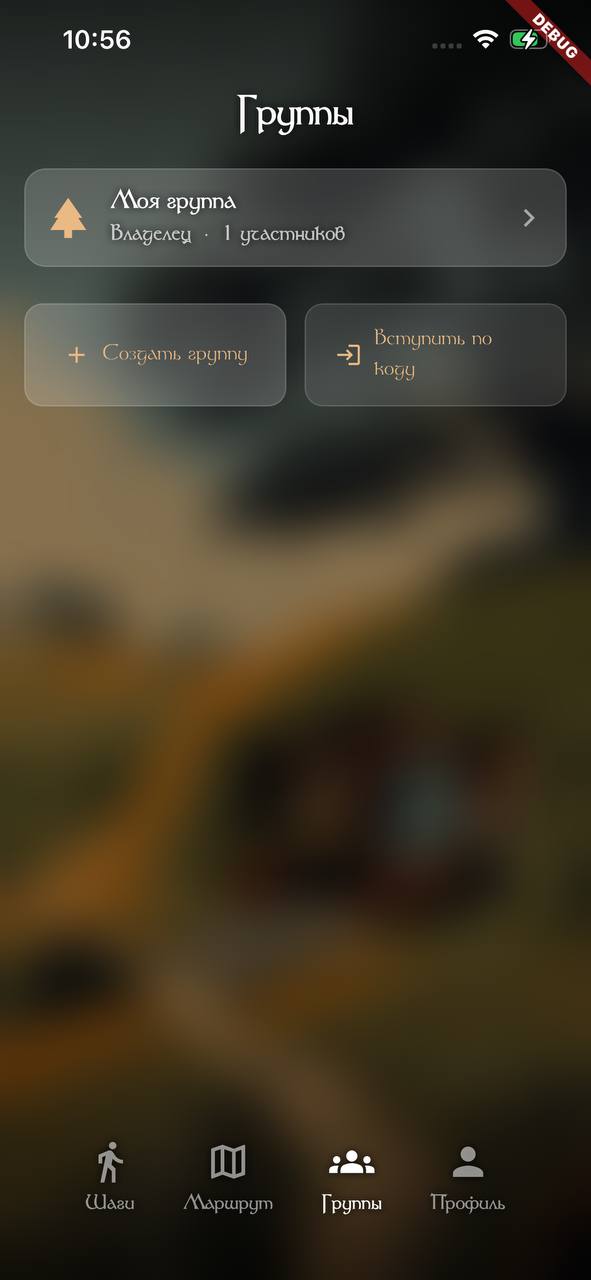 Страница групп пользователя